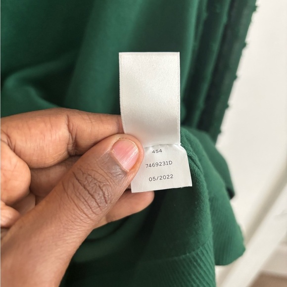 CeCe Blouse Knit Women's Size 3X Green Pullover Mock Neck Clip Dot Sheer Sleeve - Picture 8 of 8